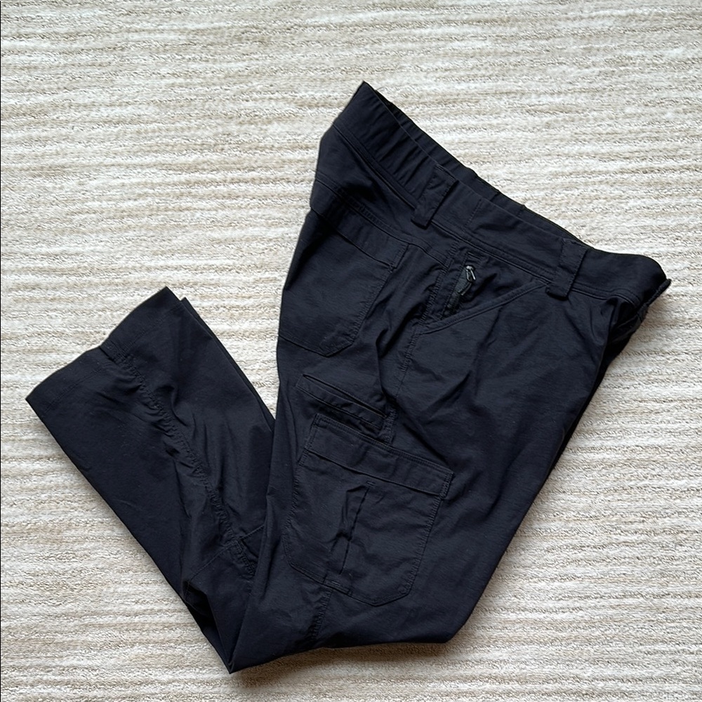 Duluth Trading Co DTC Dry on the Fly Bootcut Pants Roll-up Black Size 12 x 29